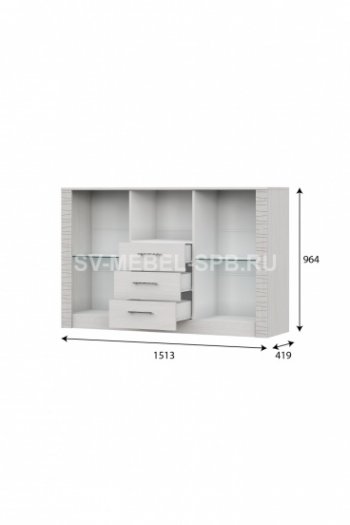 Комод-витрина Гамма 20 (sv) в Бердске - mebel154.com