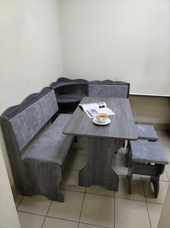 Кухонный уголок Миссия с полкой ткань в Бердске - mebel154.com