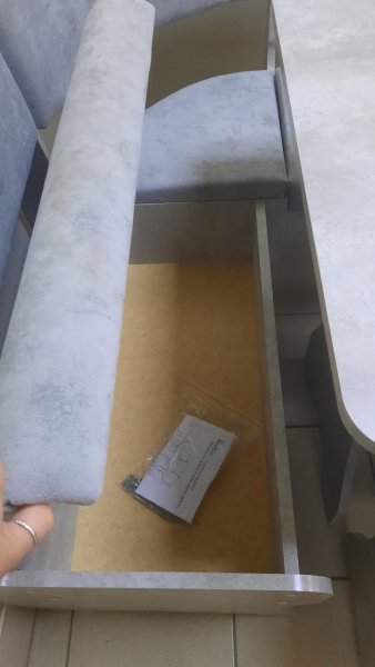 Кухонный уголок Миссия V велюр (цемент) в Бердске - mebel154.com