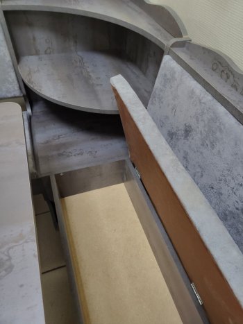 Кухонный уголок Миссия с полкой ткань в Бердске - mebel154.com