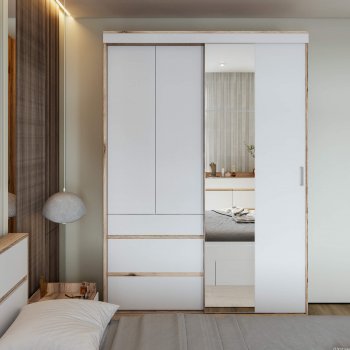 Шкаф-купе Брауни 1.5м в Бердске - mebel154.com