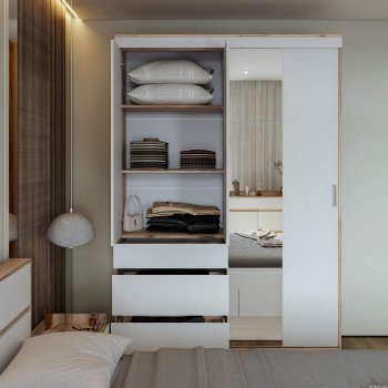 Шкаф-купе Брауни 1.5м в Бердске - mebel154.com