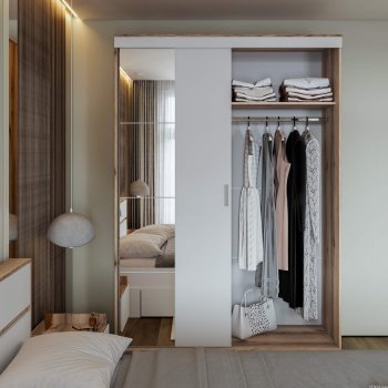 Шкаф-купе Брауни 1.5м в Бердске - mebel154.com