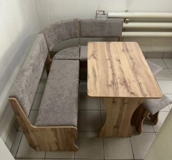 Кухонный уголок Миссия V велюр (дуб вотан) в Бердске - mebel154.com