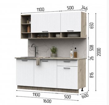 Кухня Лилия 1.6м в Бердске - mebel154.com