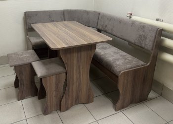Кухонный уголок Миссия  V велюр(коричневый) в Бердске - mebel154.com