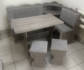 Кухонный уголок Миссия с полкой, ткань(локи) в Бердске - mebel154.com