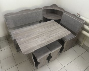 Кухонный уголок Миссия с полкой, ткань(локи) в Бердске - mebel154.com