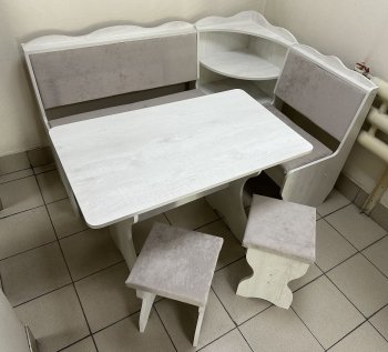 Кухонный уголок Миссия с полкой ткань в Бердске - mebel154.com