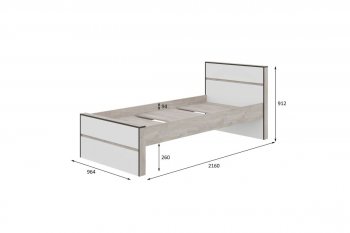 Кровать 0.9м Акита в Бердске - mebel154.com
