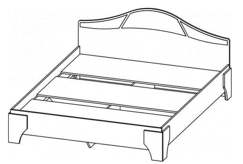 Кровать  1400 Лагуна-5(основание-щит) в Бердске - mebel154.com
