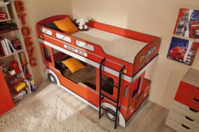 Кровать двухъярусная детская Автобус в Бердске - mebel154.com