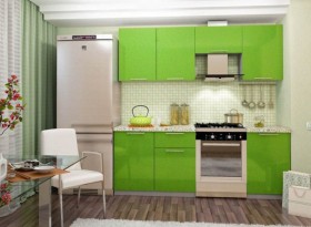 Кухня Олива зеленый металлик модульная в Бердске - mebel154.com