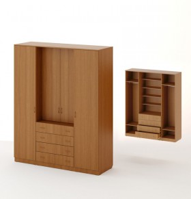 Шкаф распашной 4-х створчатый с 2 ящиками в Бердске - mebel154.com