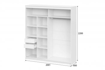 Шкаф-купе ШКП-3  2м (nn-m) в Бердске - mebel154.com